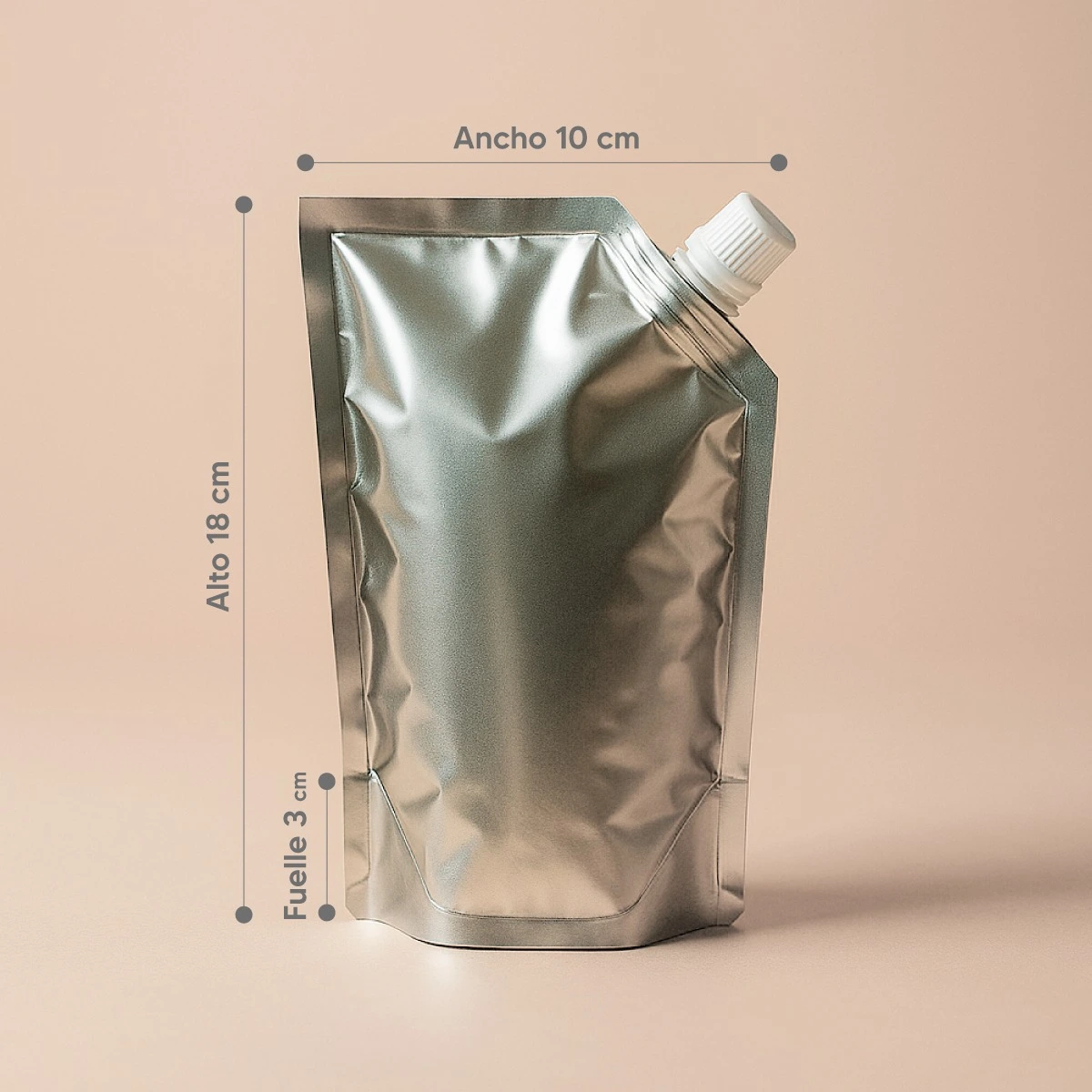 Doypack 250 ml metalizada medidas
