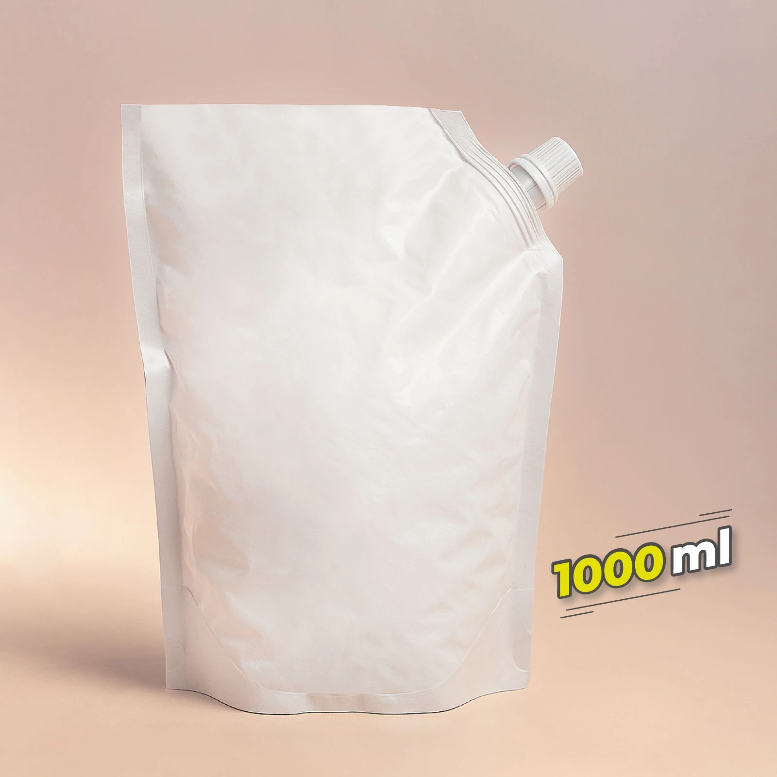 Doypack 3 Sellos de 1000 ml color Blanco