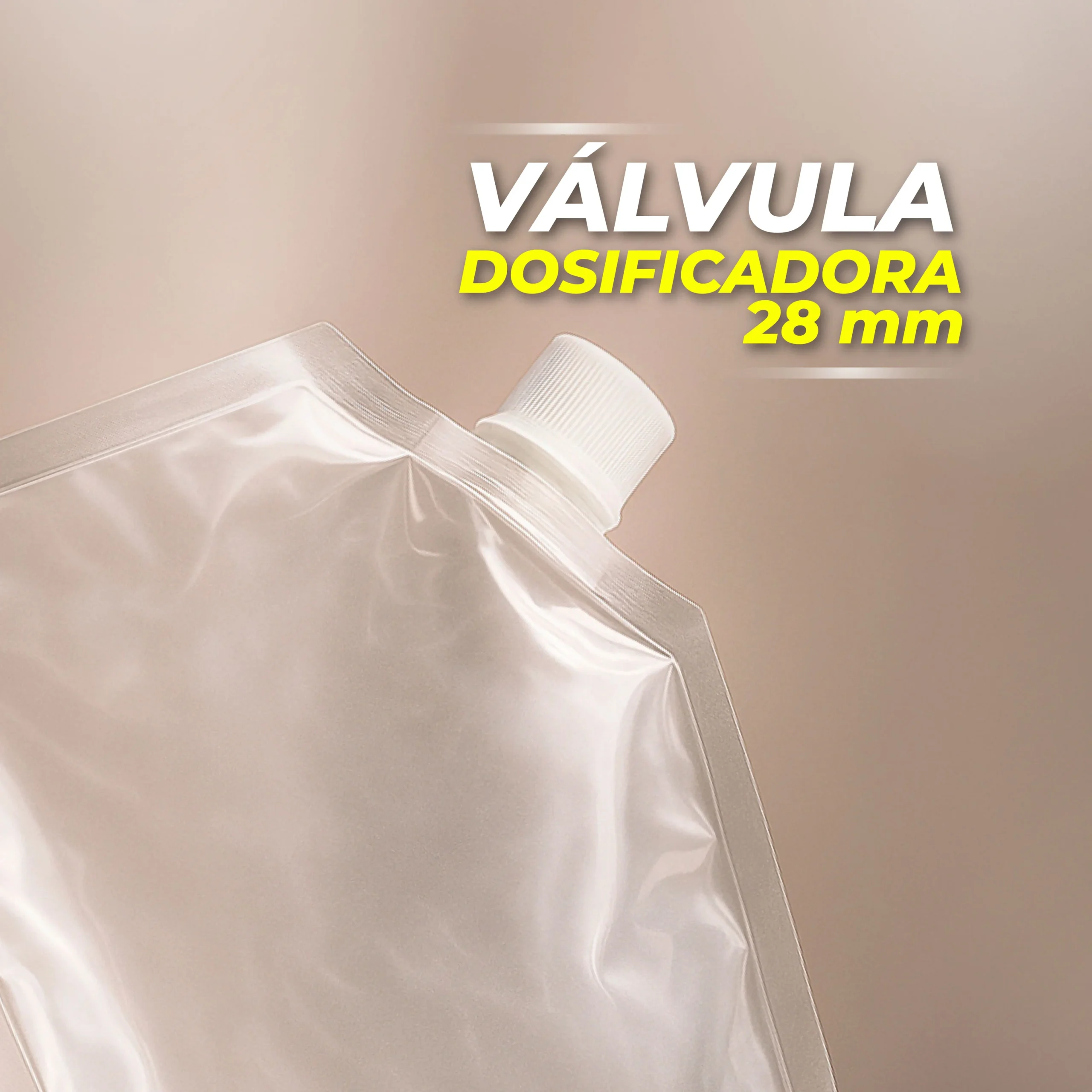 Doypack Transparente 1000ml válvula de 28mm Medidas Foto Válvula