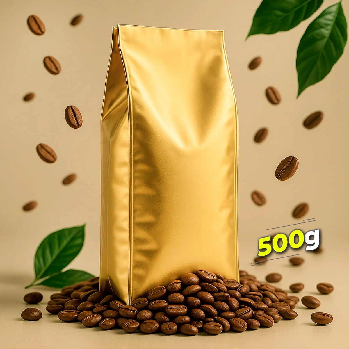 bolsa café 4pro dorado brillante 500gr