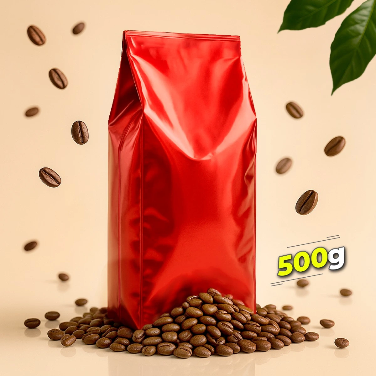 bolsa café 4pro rojo brillante 500gr