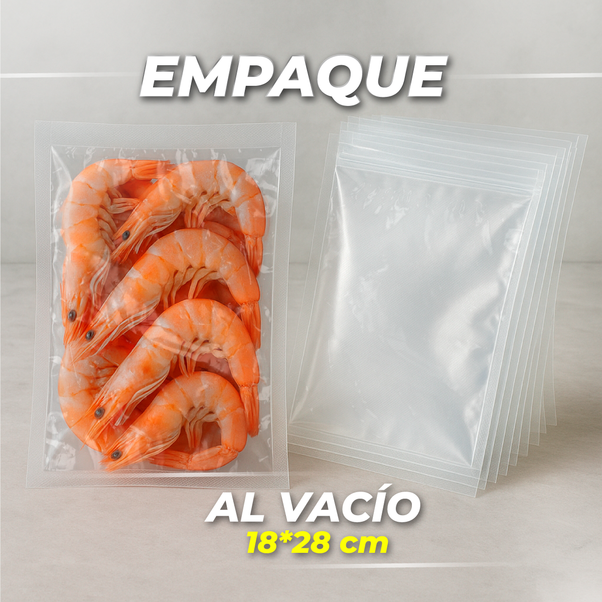 Bolsa para Vacío de 18X28 cm Transparente