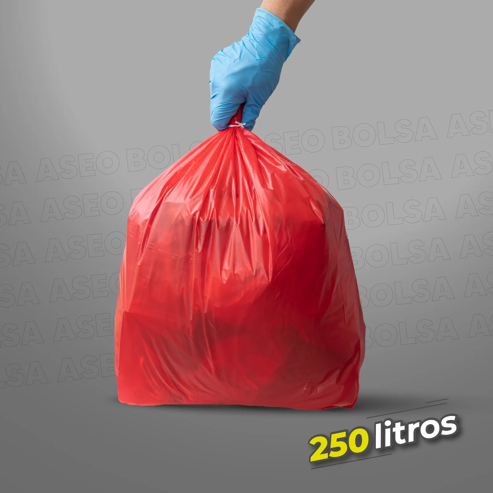 Bolsa de Aseo 250 Litros Roja