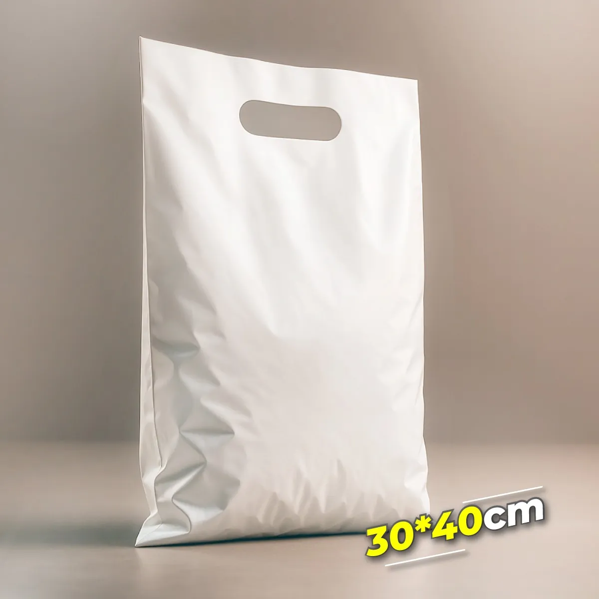 Bolsa para Boutique Biodegradable color Blanco de 30X40 cm