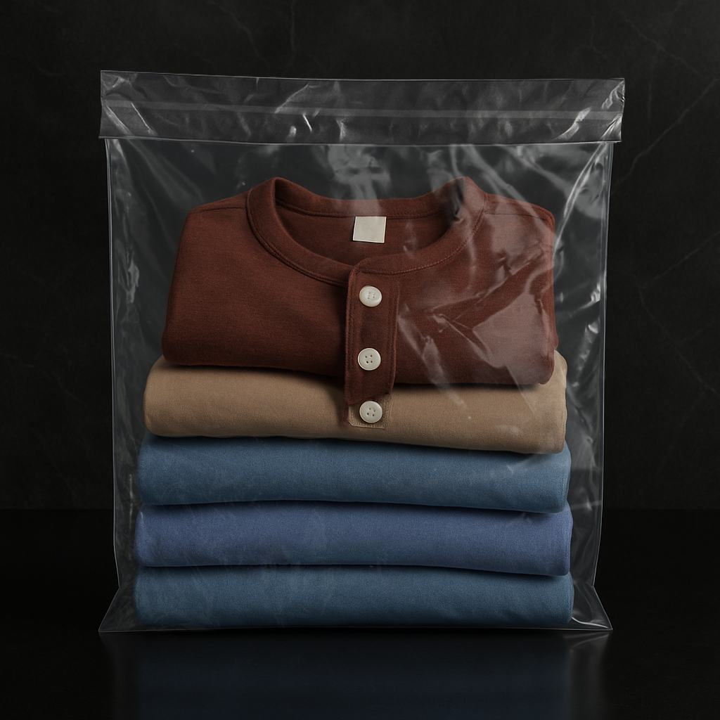 BOLSA ENVIOS TRANSPARENTE BIODEGRADABLE PARA ROPA