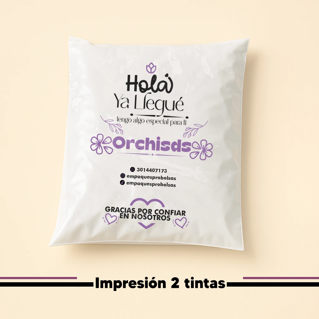 Bolsa de Envíos Blanca 2 Tintas
