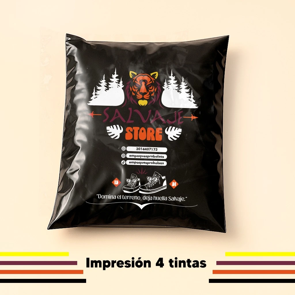 Bolsa de envíos Negra a 4 y 5 tintas