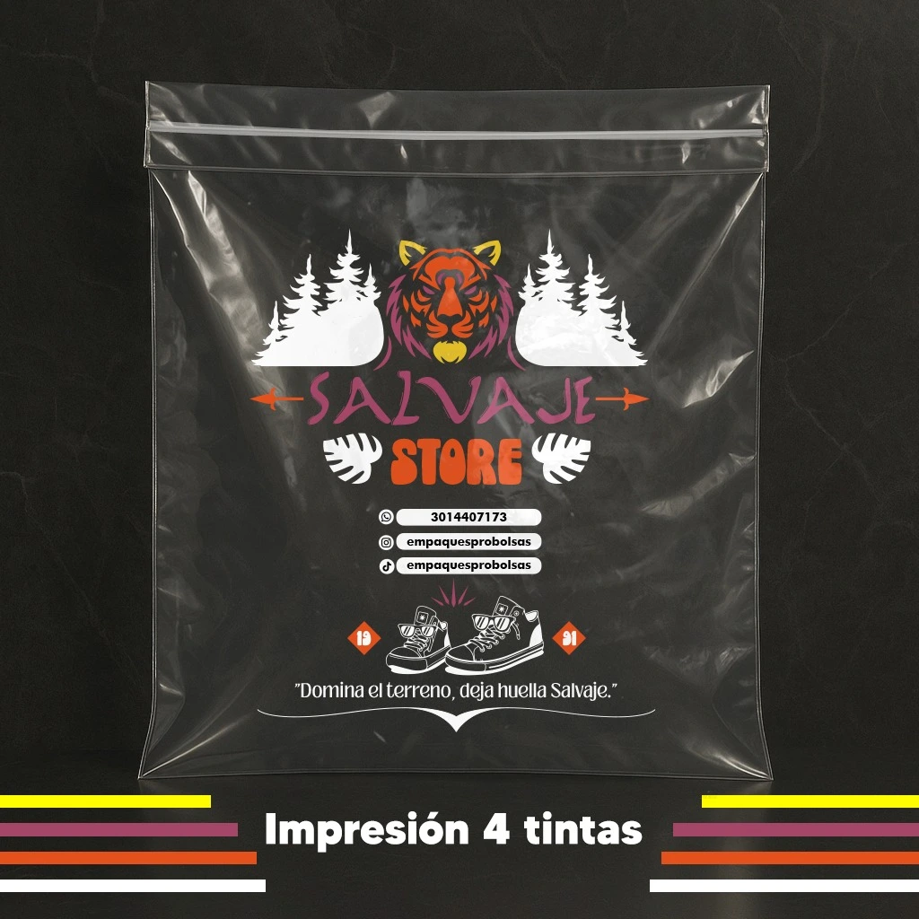 Bolsa de envíos Transparente a 4 y 5 tintas