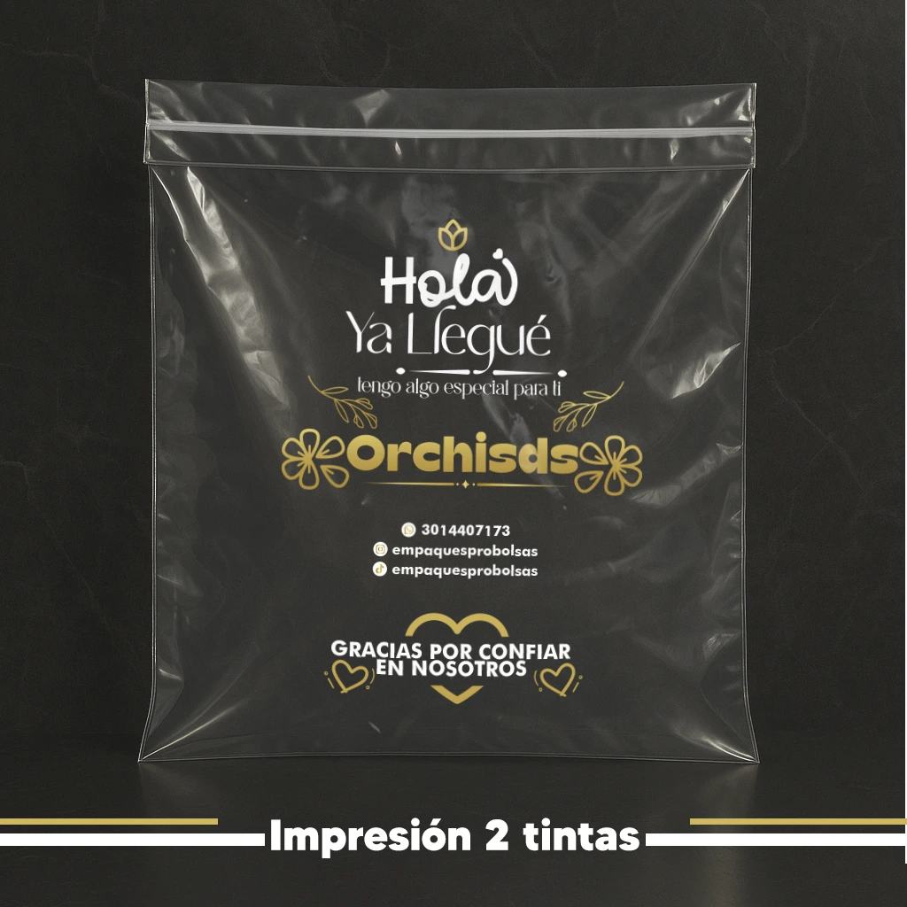 Bolsa de envíos transparente 2 tintas