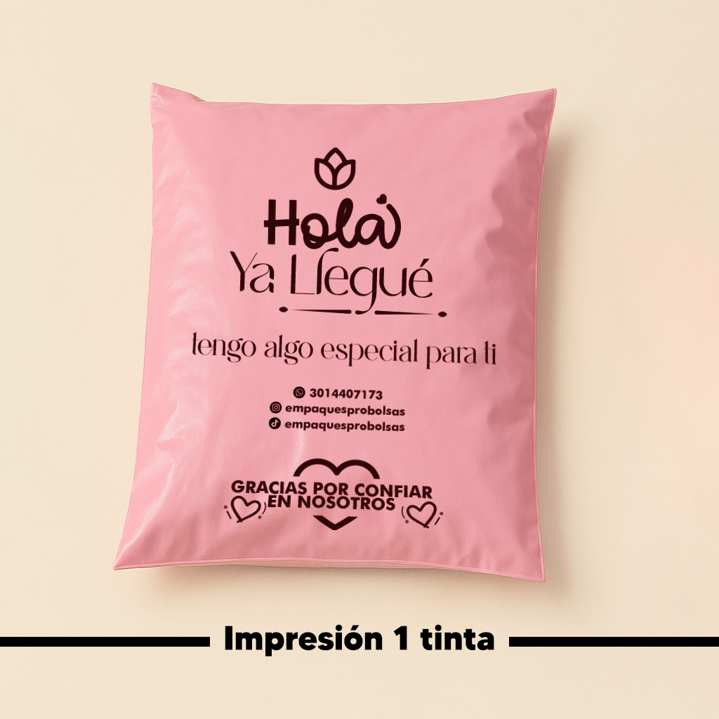 Bolsa Envíos Rosado de 1 Tinta