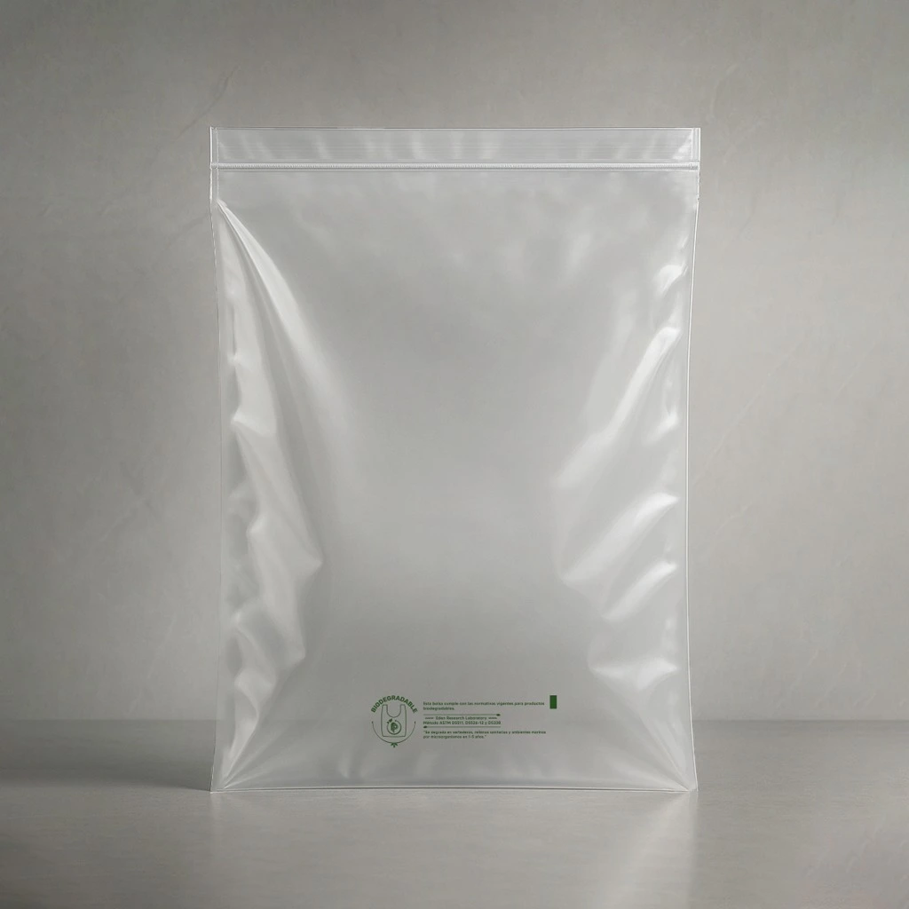 Bolsa Baja Bio Transp Imp 26cm x 37cm Zipper Delgado