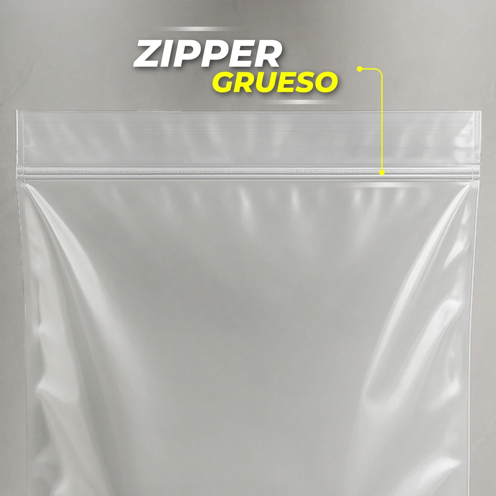 Bolsa Baja Bio Transp Imp 26cm x 37cm Zipper Grueso Imagen Zipper