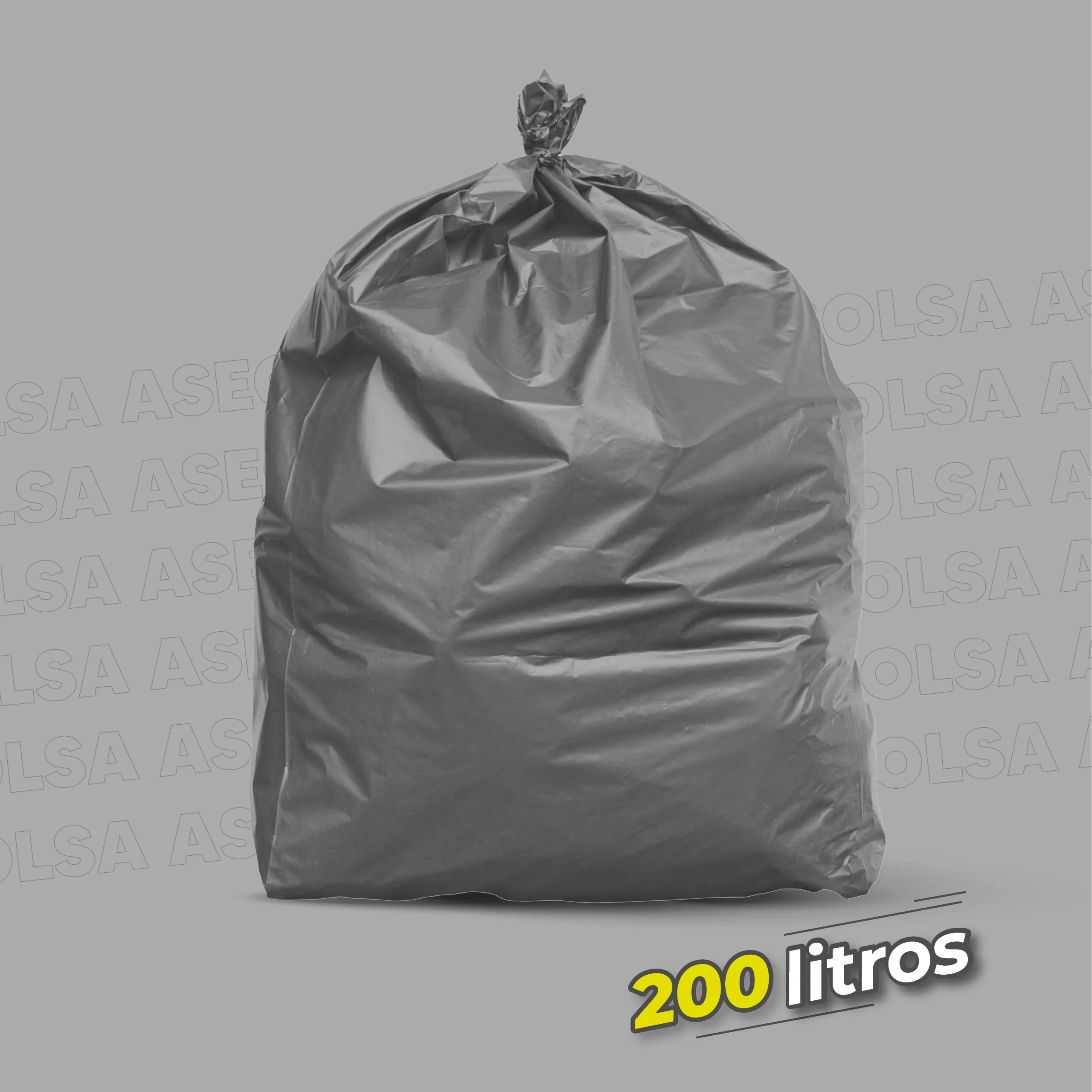 Bolsa de Aseo 200 Litros Gris